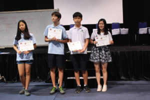 4 students tie for 1st place ... 2 of them are from SSIS!