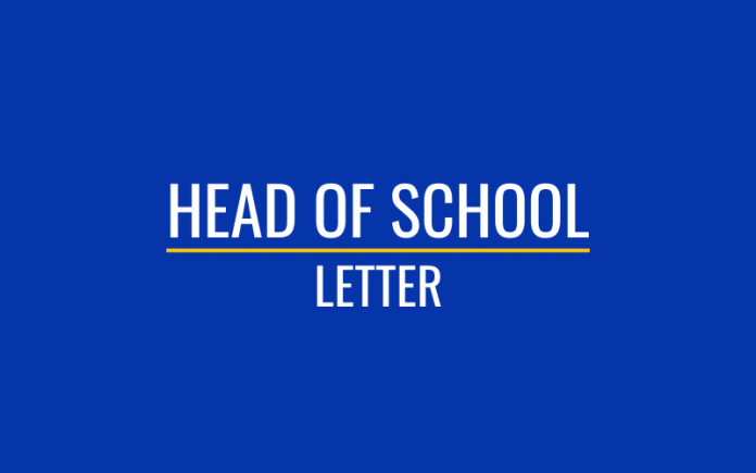 Head of School Letter header